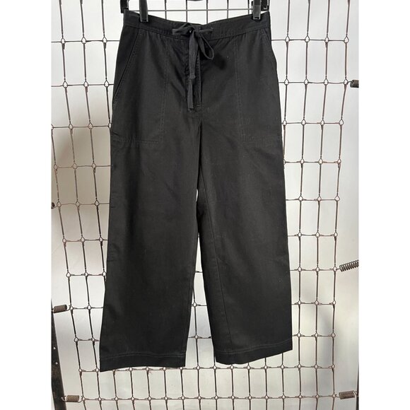 Jones New York Sport Womens Black Cotton Wide-Leg Pants With Drawstring Size 4 - Picture 12 of 16